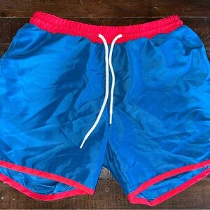Chubbies Blue and Red Swim Trunks